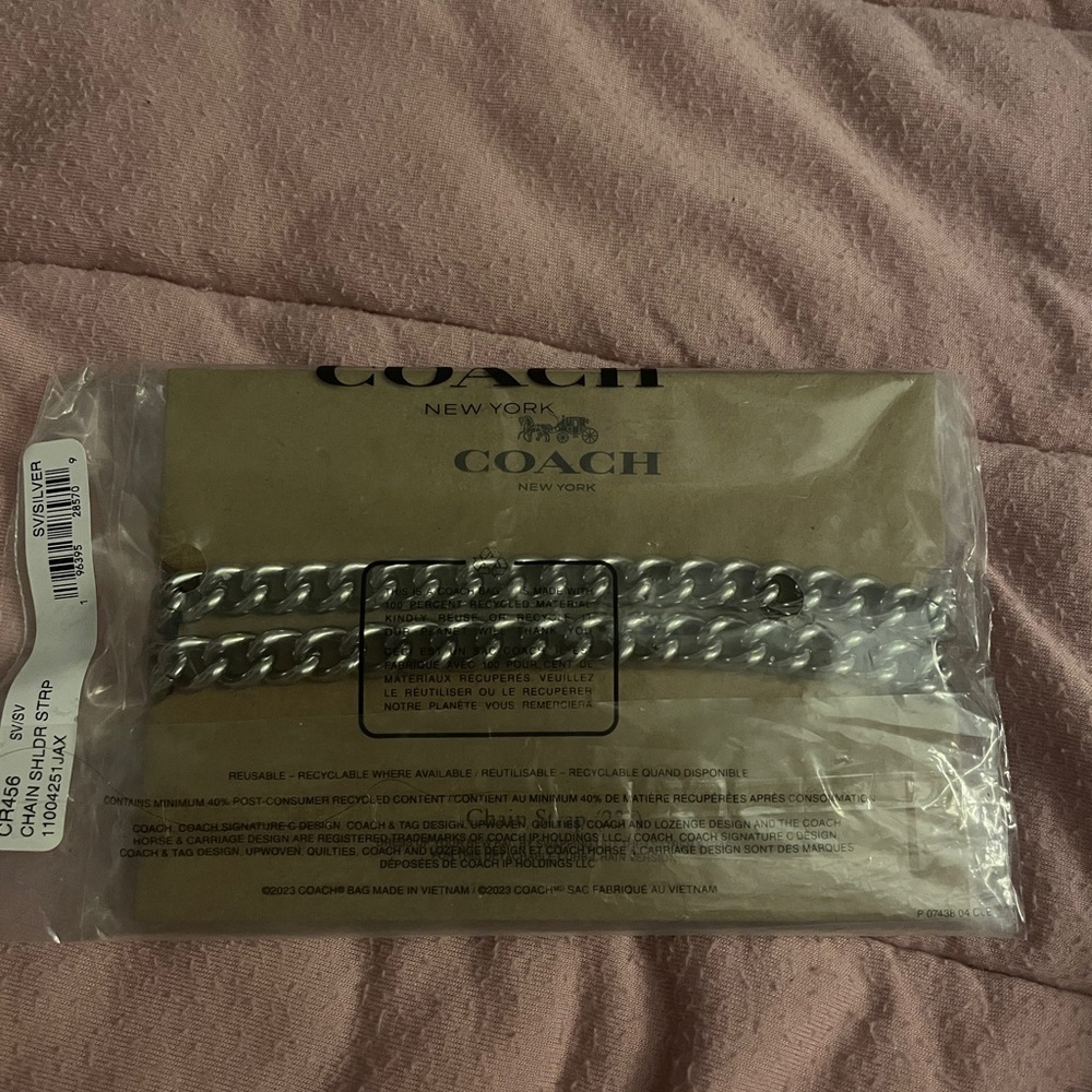 Coach Silver Shoulder Chain Strap